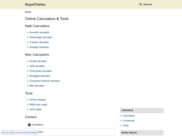 rapidtables.com